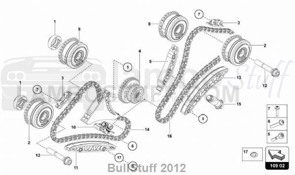 2017 Lamborghini AVENTADOR LP700-4 COUPE JAPAN TIMING CHAIN (109.02.00)